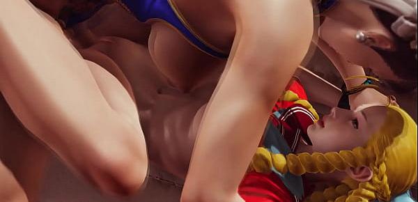  Futa - Street Fighter - Karin Kanzuki gets creampied by Chun Li - 3D Porn